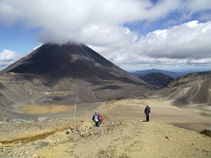 Mount Ngauruhoe is a 7,500-foot parasitic stratovolcano located in the Tongariro Alpine Crossing of New Zealand. It's ominous profile is added to by the fact that its digitally-altered form was featured in the Lord of the Rings Trilogy as Modor's Mt. Doom. (Ryan Miller / EPOD of NASA's Earth Science Division)