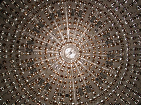 The light concentrator inside the Borexino Experiment, a real-time detector for low-energy solar neutrinos. (Borexino Collaboration)